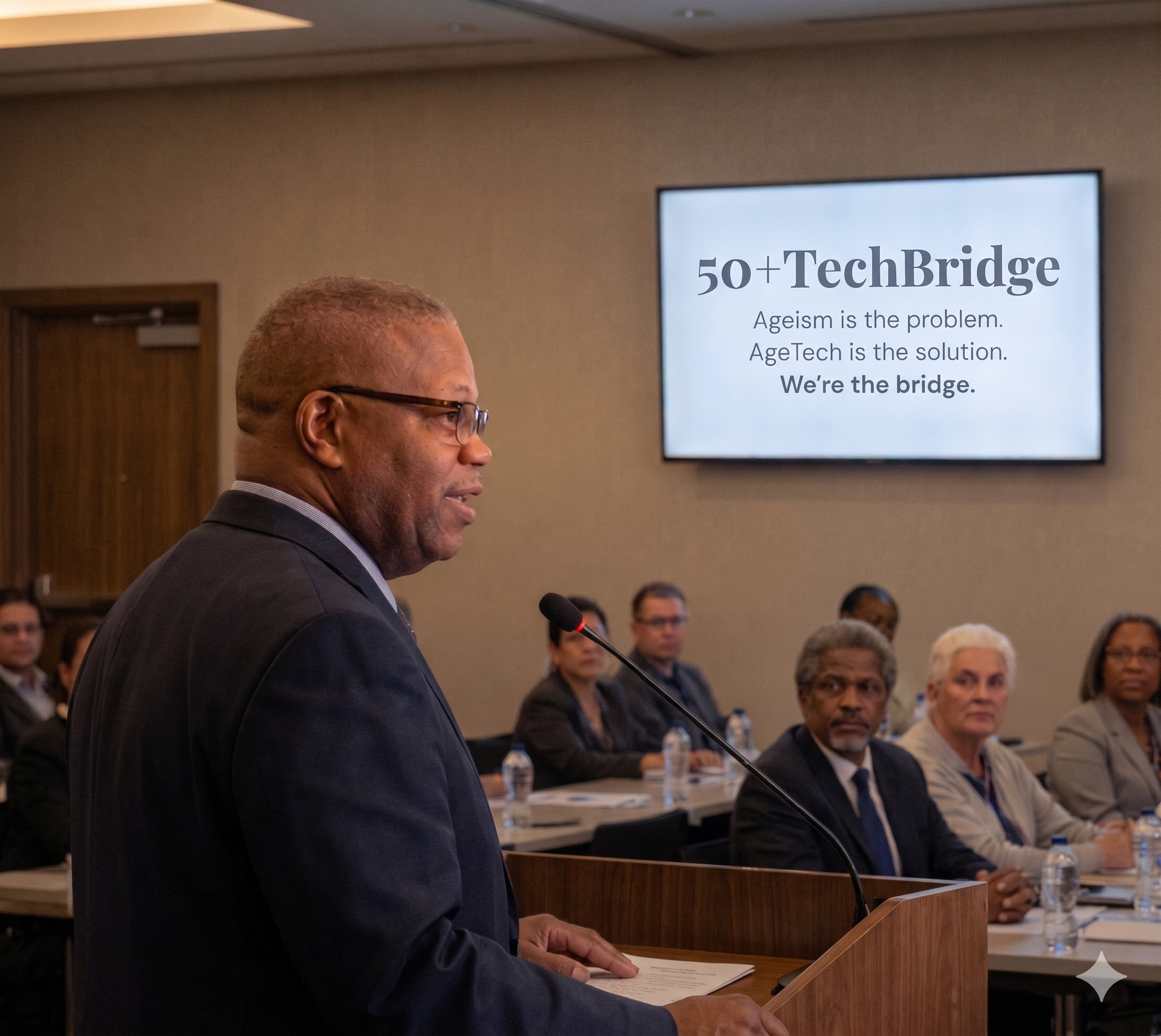 Brian McKinney teaching at 50+TechBridge